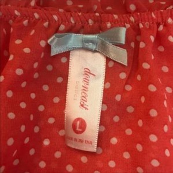 DownEast Coral Polka Dot Blouse - Picture 6 of 7
